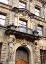 Ornate facade of the historic building in the center of the old town, Dresden, Germany