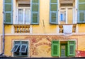 Ornate facade in the Old Town of Nice France