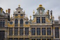 Ornate facades of the houses Le Sac and La Brouette Royalty Free Stock Photo