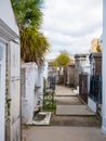 Ornate family mausoleums in St. Louis Cemetery  1 in New Orleans, Louisiana, United States Royalty Free Stock Photo