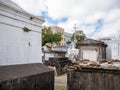 Ornate family mausoleums in St. Louis Cemetery  1 in New Orleans, Louisiana, United States Royalty Free Stock Photo