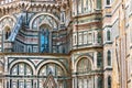 Ornate faÃÂ§ade on Cattedrale di Santa Maria del Fiore Royalty Free Stock Photo