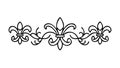 Ornate Fleur-de-lis Decorative Border, Royal and Historical Design Element, vector design Generative AI Royalty Free Stock Photo