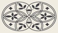 Ornate Floral Geometric Circular Pattern Design, vector design Generative AI Royalty Free Stock Photo