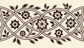 Ornate Floral Geometric Repeating Pattern Border, vector design Generative AI Royalty Free Stock Photo