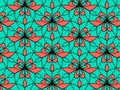 Ornate-floral repeating pattern for decorative-textile-prints and abstract-background-design. Royalty Free Stock Photo