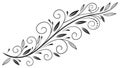 Ornate Floral Scroll Corner Design Element Vector, vector design Generative AI Royalty Free Stock Photo