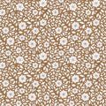 Ornate floral seamless texture, endless pattern with flowers. Royalty Free Stock Photo