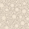 Ornate floral seamless texture, endless pattern with flowers. Royalty Free Stock Photo