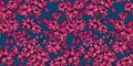 Seamless pattern with colorful red, pink, rose, rosy flowers .