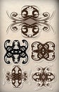 Ornate Florish Stickers Royalty Free Stock Photo