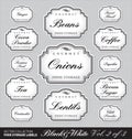 Ornate food storage labels vol2 (vector)