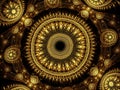 Ornate fractal mandala - abstract digitally generated image