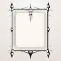 an ornate frame with a black and white design Royalty Free Stock Photo