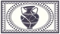 Ornate Frame with Broken Pottery Jar: Ancient Artifacts History Vector, vector design Generative AI Royalty Free Stock Photo