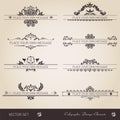 Ornate frames and scroll elements Royalty Free Stock Photo