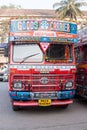 An ornate freight truck in Mumbai