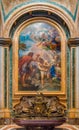 Ornate fresco at Saint Peter`s Basilica in Vatican Royalty Free Stock Photo