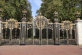 Ornate Gate of Buckingham Palace in London, England