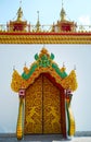 The gate of Ubosot of Wat Chong Kham Temple, Mae Hong Son, Thailand