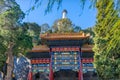 Ornate Gate White Pagoda Buddhist Stupa Beihai Park Beijing Chin