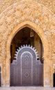 Ornate gates of a Moroccan mosque of Hassan II in Casablanca Morocco