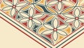 Ornate geometric border pattern, colorful intricate design, vector design Generative AI Royalty Free Stock Photo