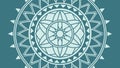 Ornate Geometric Compass: Intricate Circular Pattern, vector design Generative AI Royalty Free Stock Photo