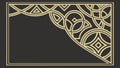 Ornate Geometric Corner Frame Decorative Abstract Motif, vector design Generative AI Royalty Free Stock Photo