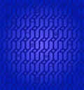 Ornate geometric deep blue pattern Network seamless background Wickerwork Decorative texture for design textile Royalty Free Stock Photo