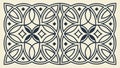 Ornate geometric floral pattern vector, antique decorative tile design. vector design Generative AI Royalty Free Stock Photo