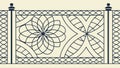 Ornate Geometric Floral Pattern Vector Design, vector design Generative AI Royalty Free Stock Photo