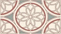 Ornate geometric floral pattern vector, intricate vintage tile design. vector design Generative AI Royalty Free Stock Photo