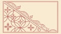Ornate Geometric & Lace Border Frame, vector design Generative AI Royalty Free Stock Photo