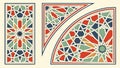 Ornate Geometric Tile Panel with Moroccan Inspired Design, vector design Generative AI Royalty Free Stock Photo
