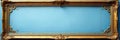 Ornate gold blue picture frame, classic style , classic, design Royalty Free Stock Photo