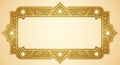 Ornate Gold Frame with Decorative Border Royalty Free Stock Photo