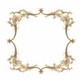 Ornate Gold Frame With Organic Contours And Baroque Ornamental Details