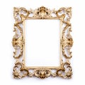 Elegant Gold Ornate Frame: Baroque-inspired Sculpture With Realist Accuracy