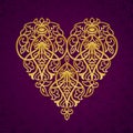 Ornate gold heart.