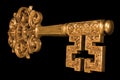 Ornate Gold Key at an angle