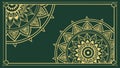 Ornate Gold Mandala Design on Green Background, vector design Generative AI Royalty Free Stock Photo