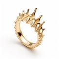 Ornate Gold Ring With Diamond Accents - Inspired By Crown Royalty Free Stock Photo