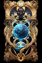 Golden Artifact, Blue Mystique (Mystical Gemstone)