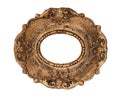 Ornate golden baroque frame isolated on the white background Royalty Free Stock Photo
