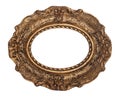 Ornate golden baroque frame isolated on the white background Royalty Free Stock Photo