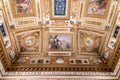 Ornate Golden Ceiling Frescoes in Castel Sant\'Angelo Royalty Free Stock Photo