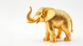 isolated Golden elephant figurine Royalty Free Stock Photo