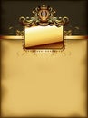 Ornate golden frame Royalty Free Stock Photo