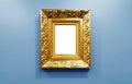 Ornate golden picture frame